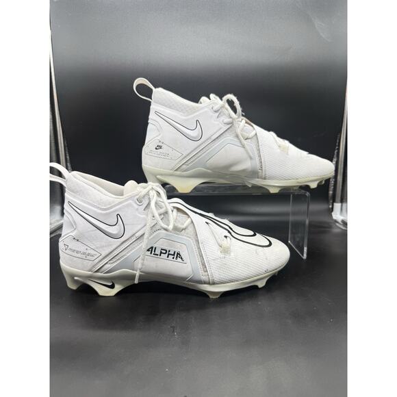 Nike Alpha Menace Pro 3 Football Cleats White Black CT6649-109 Mens Size 12 EUC main image 7